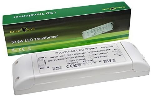 Dimmable 33.6W LED Driver Power Supply Transformer 240V-DC12V 2.8A for LED Strip Lights,MR16,MR11 & G4, Safety Compliant:CE+LVD+EMC+RoHS+ETL [Energy Class A]