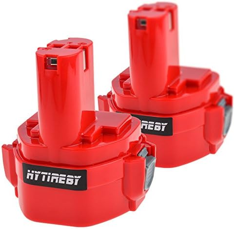 HYTIREBY 2 PCS 12V 2.0Ah NiCAD Power Tools Replacement Battery for Makita 1200, 1201, 1201A, 1202, 1202A, 192271-4, 192293-4, 192296-8, 192407-5, 192536-4, 192537-2, 632268-6