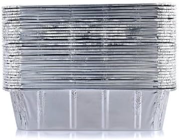 FREEDco 30 pack 2lb Loaf Pans - Disposable Aluminum Foil 2Lb Bread Pans, Standard Size - 8.63 X 4.5 X 2.6In ches, Pack of 30.