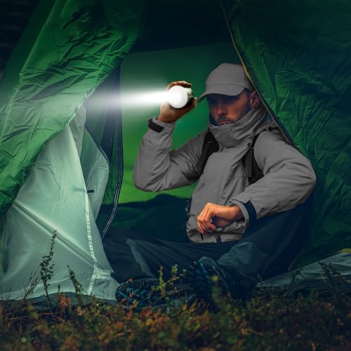 LE Rechargeable Camping Light, Tent Light for Camping Hanging, Dimmable 5 Modes, Magnetic Camp Lantern for Tents, Portable Small Camp Accessories, Emergency Lighting for Power Cuts, USB C Cable