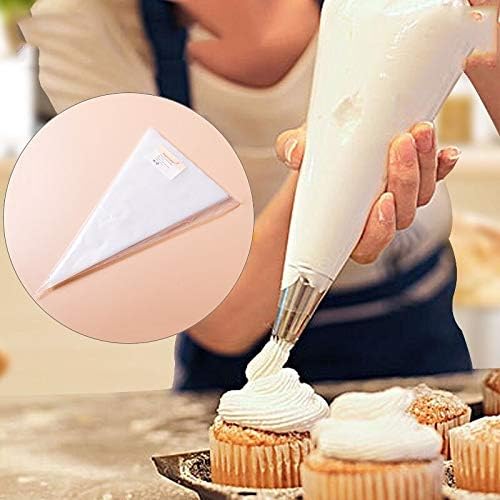 Usfenghezhan 100 PCS Disposable Piping Bag Icing Fondant Cake Cream Decorating Pastry Tip Tools 16 inch