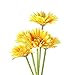 ULTNICE 5pcs Wedding Gerbera Daisy Artificial Flowers for Home Decoration (basket is not included)