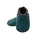 SAYOYO Baby Soft Sole Prewalkers Skid-Resistant Baby Toddler Shoes Cowhide Shoes (12-18 Months, Darkcyan)