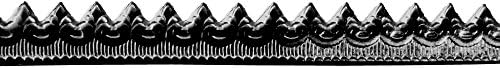 Walter Kunze Design Dresden Trim Border Baroque Strips, 3/8-Inch, Black