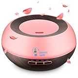 EXTENDED FAMILY Essential Oil Diffuser Humidifier 7 LED Color lights,300ml Aroma Wood Grain Ultrasonic Cool Mist Essential Oil Diffuser,4 Timer Settings