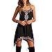 DaySeventh Boho Sexy Women Sleeveless Party Summer Beach Short Mini Dress (L) Black