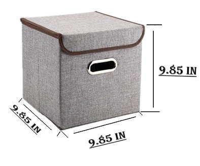 Durable Storage Bins with LIDS, Large or Small, Containers, Boxes, Tote, Baskets| Collapsible Storage Cubes For Nursery Household Organization | Declutter Shelf Closet | (4, Medium)
