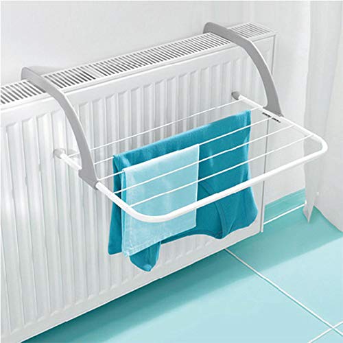Xigeapg Portable Foldable Drying Rack Clothes Punch Free Hanger Winter Heating Radiator Balcony Clothes Hanger 52X16X34.5Cm - Thumbnail 5