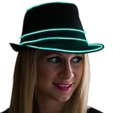 NEON NIGHTLIFE Light Up Fedora Flashing Novelty Funky Disco Top Hat