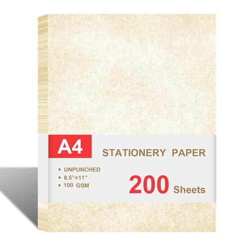 (2 Pack)Parchment Paper for Certificates - Stationary Paper for Resumes, Diplomas, Letter