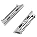 Vinkor Stainless Steel Adapter for Apple Watch 42mm Band Connector, Apple Watch Clasp, No Screws or Screwdriver Needed and Super Easy to Install and Remove-Fit for any 24mm straps- 42mm Silver