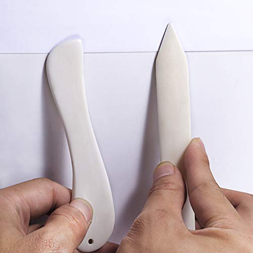 MIUSIE 2 Pieces Bone Folder -Convenient Paper Scoring Tool for Beginners Or Professionals-Burnishing Tool for Paper/Bookbinding/Office Supplies/Card Making