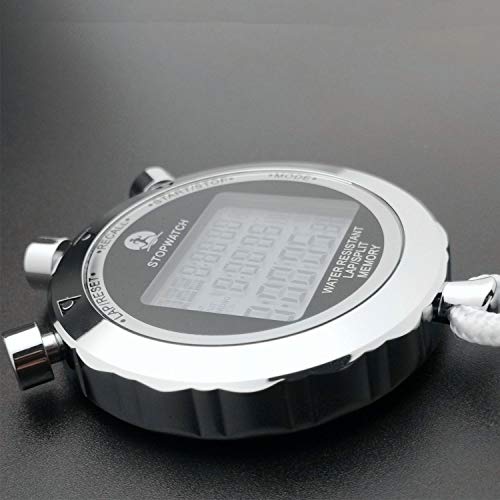 Rolilink Stopwatch Metal Stop Watch Timer 30 Lap Memory Coach Sports Timer for Competitions, Games - Thumbnail 4