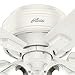 Hunter Fan Company, 52152, 42 inch Crestfield Fresh White Low Profile Ceiling Fan with LED Light Kit and Pull Chain