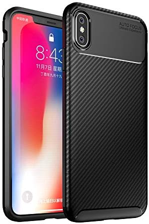 DAYNEW For Samsung Galaxy A10 Case,Brushed Carbon Fiber Back Design Cover Shock Absorption Anti Scratch Protective TPU case For Samsung Galaxy A10-Black
