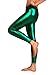 Christmas Shiny Leggings Ninth Length Metallic Skinny Pants Leather Tights