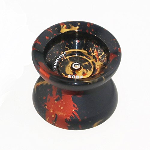MAGICYOYO Unresponsive Y01 Node Yoyo Black &Golden& Red Acid Finished with Glove+ Yoyo Bag + 5 Strings