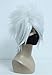 COSPLAZA Synthetic Cosplay Wig Silver White Male Anime Show Halloween Short Anime Full Hair
