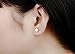 D.B.MOOD Square Stud Earrings Rose Gold Plated Stainless Steel Earring for Women Rose gold