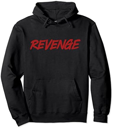 Unisex Revenge Hoodie - Black and Red Hip Hop Hoodie Small Black