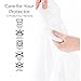 Rajlinen Premium Short Queen Mattress Protector, Waterproof Cooling Fitted Sheet, Fits Up to 16 Inch Deep Pocket, Soft Noiseless Breathable Fabric, Water-Resistant Bed Cover, White Solid