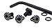 Exel 1911-2-D Customize 1911 Screws, 4 Screws, 4 O Rings, Torx Key, Black & Silver