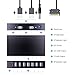 Mailiya USB Switch Selector, KVM Switch 2 Computers Sharing 7 USB Devices USB 2.0 Peripheral Switcher Box Hub for PC Printer Mouse Keyboard with One-Button Swapping and 2 Pack USB A to A Cable(Grey)