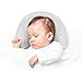 Swish Baby Flat Head Pillow for Sleeping - Head Shaping Memory Foam Pillow for Newborn w/2 Breathable Cotton Pillowcases (Grey Marl)