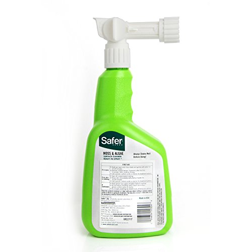 Safer Brand 5324 Moss and Algae Killer and Surface Cleaner, 32 oz. Hose Sprayer