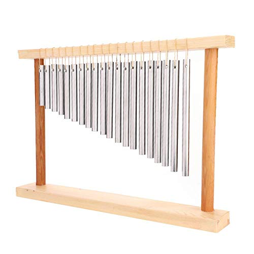 Riuty Percussion Chimes,20 Bars Wind Chime Bell Musical Instrument Wooden Frame Solid Aluminum Pipe for Children Enjoying Music and Develop Musical Inspiration - Thumbnail 7
