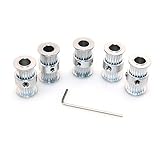 Witbot Aluminum GT2 Double Head Timing Belt Pulley 20Teeth bore 8mm for RepRap 3D Printer(Pack of 5pcs)