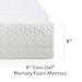 Cool Gel 8 Inch Queen Memory Foam Mattress Medium Firm, Memory Foam Mattress Queen Size Cooling, Made in the USA, 8