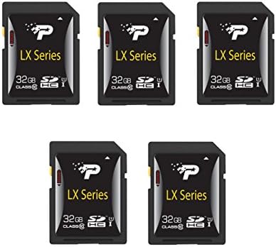 Patriot Memory 32GB High Speed Memory Card SDHC Class, 5 Pack (PSF32GSDHC5PK)
