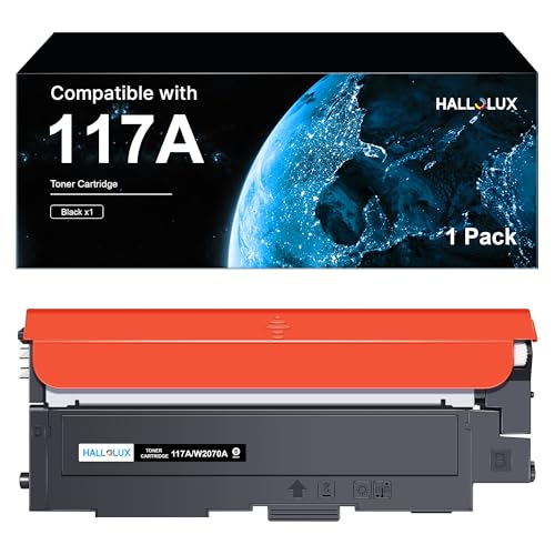 HALLOLUX 117A Nero Compatibile con HP 117A Toner Set per Toner HP Color Laser MFP 178nwg per Color Laser MFP 178nw Toner 178nwg 179fwg 179 fnw 150nw 150a 150w W2070A (1 Nero)