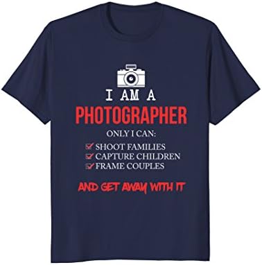 Mens FUNNY I AM A PHOTOGRAPHER T-SHIRT Cool Meme Camera Gift 2XL Navy