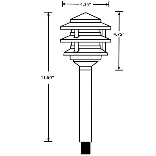 VOLT 3Tier 12V Brass Pagoda Path Light (Bronze) Pricepulse