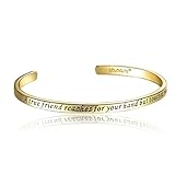 SOLOCUTE Cuff Bangle Bracelet Engraved 