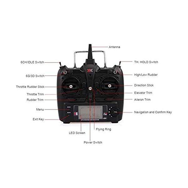 GRTVF Fernbedienung Hubschrauber 6-Kanal-bürstenloser Motor RC-Flugzeug-Spielzeug unbemanntes Luftfahrzeug Elektrisches… – Bild 6