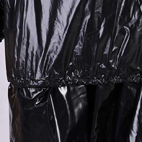 Men's Sauna Suit Exercise Gym Sweat Suit Fitness Weight Loss Anti-Rip Training Thermal Sweat Suit by Lowprofile Black - Thumbnail 3