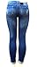S-OK Juniors Womens Blue Skinny Denim Jeans Destroy Ripped Distressed Pants