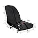 Bestauto Universal Folding Forklift Seat Economy Contoured Forklift Seat for Komatsu Style Foldable Forklift Seat with Retractable Seatbelt and Adjustable Backrest