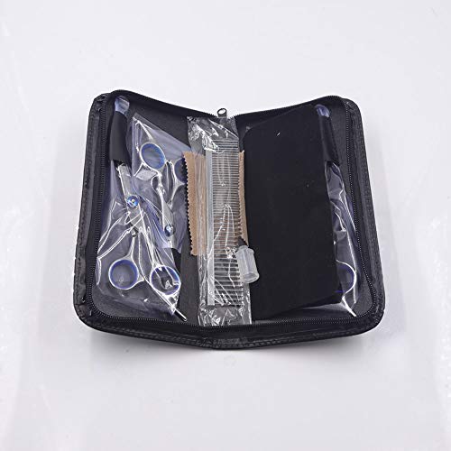 Yontree 4 Pcs Cat & Dog Grooming Scissors Set Trimming Kits for Straight/Curved Shears with Comb Stainless Steel