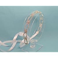 Round Infinite Love Silver Tone Wedding Headband