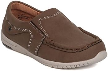 Boys Leatherette Top Stitch Loafer - Casual, Formal, Uniform - Slip On Moccasin - GC43 By Auston - Khaki (Size: Little Kid 11)