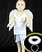 FashionWings (TM Children's Toddler Size White Feather Angel Wings & Headband Halo