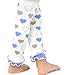 TeeHee Kids Girls Leggings with Ruffle Bottom 3 Pair Pack (3-5Y, Hearts)