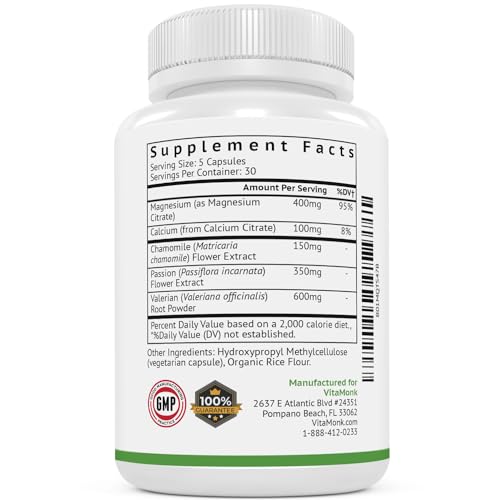 VitaMonk Relaxeril? All-Natural Muscle Relaxer - Muscle Relaxer Supplement - Complete Muscle Relaxing Formula