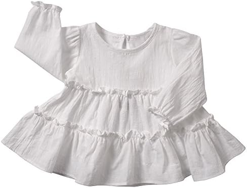 Baby Girl Dress Tutu Organic Top Plaid A Shaped 9-48m (24-36m, White)