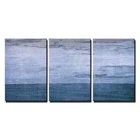 Blue Color Abstract Artwork x3 Panels
