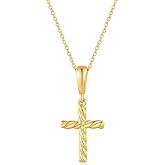 LILIE&WHITE Gold Cross Necklaces For Women Classic Cross Pendant Necklace Trendy Gold Chain Necklace Unique Jewelry